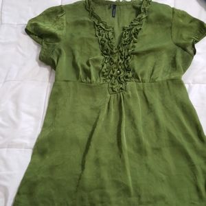 Beautiful Silky Floral Ruffled Top from Maurices